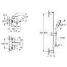 Grohe QuickFix Dice Змішувач для ванни, хром (CV036649)