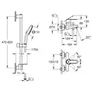 Grohe QuickFix Get змішувач ванни, хром (CV036748)