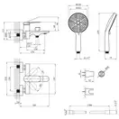 Kroner Element Змішувач ванни, чорний (CV035954)