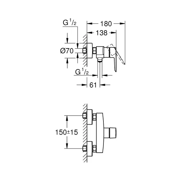 Grohe Start смеситель для душа, чёрный (242082432)