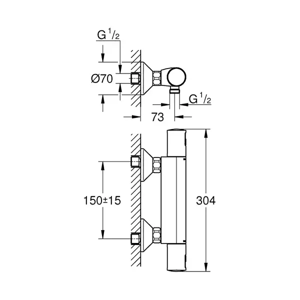 Grohe Precision Start термостат, чёрный (345942430)