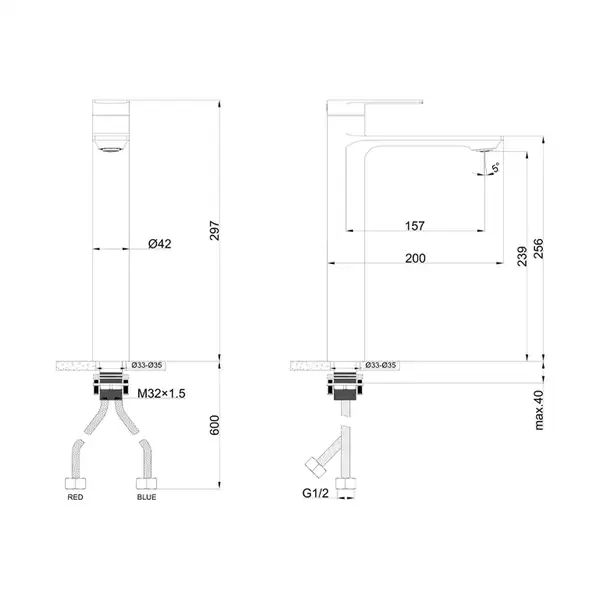 AIM DG01811-5 змішувач, хром (gun grey) (DG01811-5 gun grey)