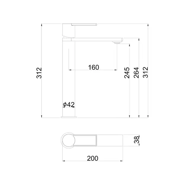 AIM Змішувач для раковини, хром (DG06511-1) (DG06511-1 chrome)