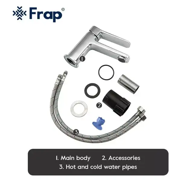 FRAP F1061 смеситель для раковины, хром (F1061)