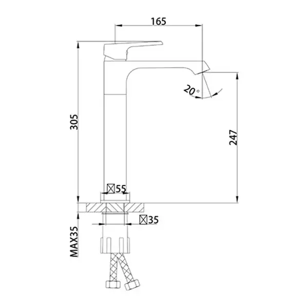 FRAP F1071-29 смеситель, серый (F1071-29)