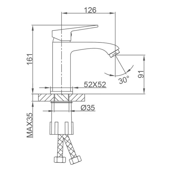 FRAP F1076-3 Смеситель для раковины, золото (F1076-3)