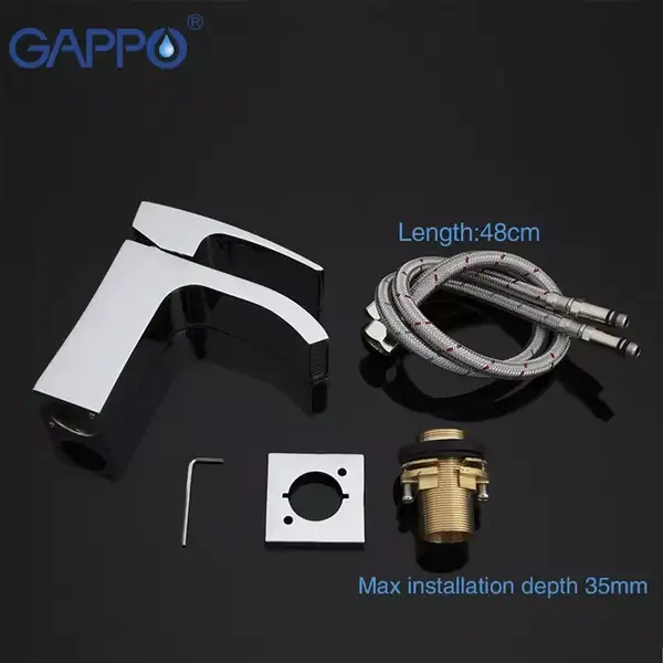 GAPPO G1007-1 смеситель для раковины, хром (G1007-1)