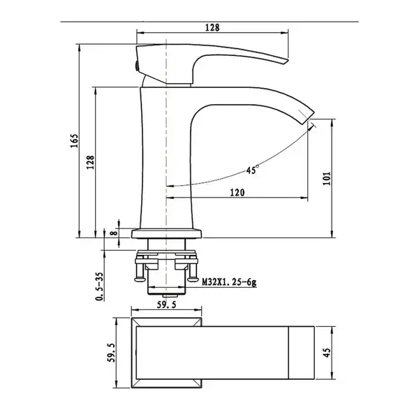 GAPPO G1007-1 смеситель для раковины, хром (G1007-1)