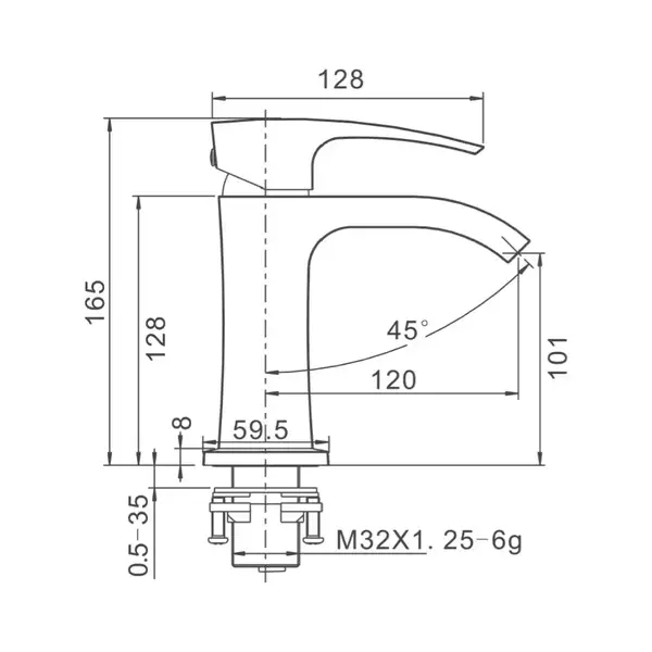 GAPPO G1007-8 смеситель для раковины, хром (G1007-8)