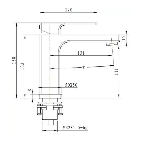 GAPPO G1017-8 Смеситель для раковины, хром (G1017-8)