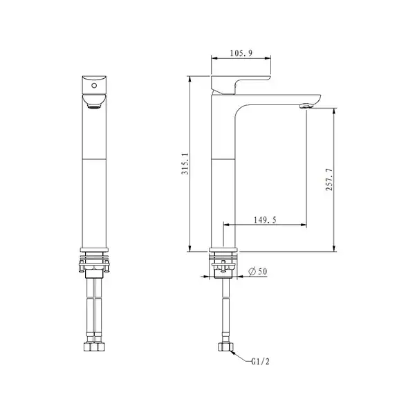 GAPPO G1048-2 смеситель для раковины, хром (G1048-2)