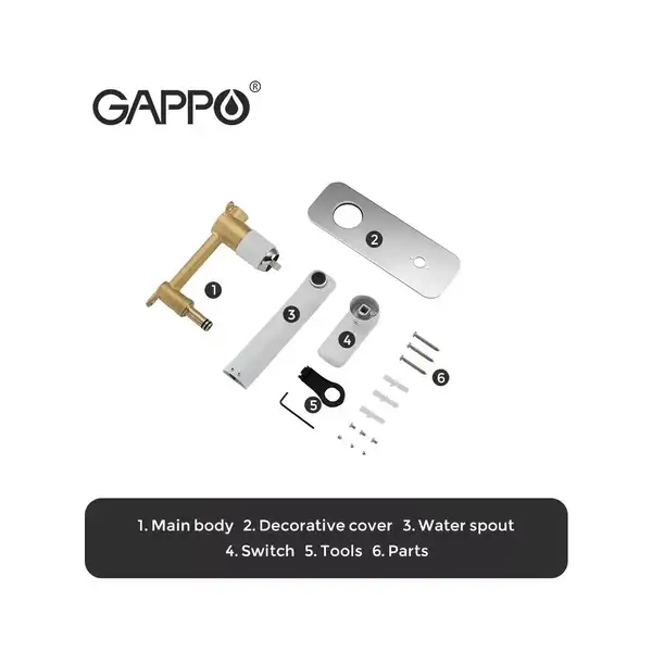 GAPPO G1048-22 смеситель для раковины, хром (G1048-22)