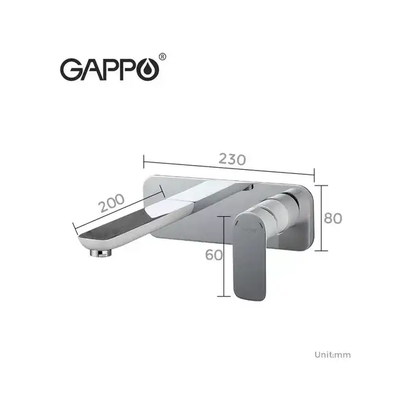 GAPPO G1048-22 смеситель для раковины, хром (G1048-22)