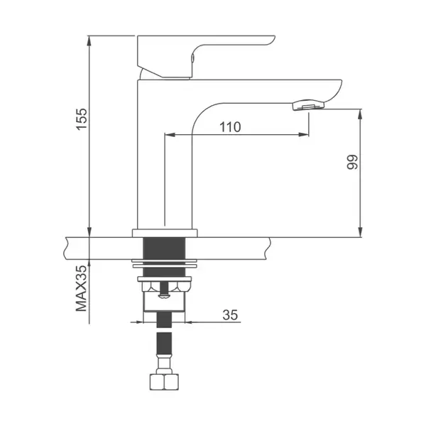 GAPPO G1048 Смеситель для раковины, хром (G1048)