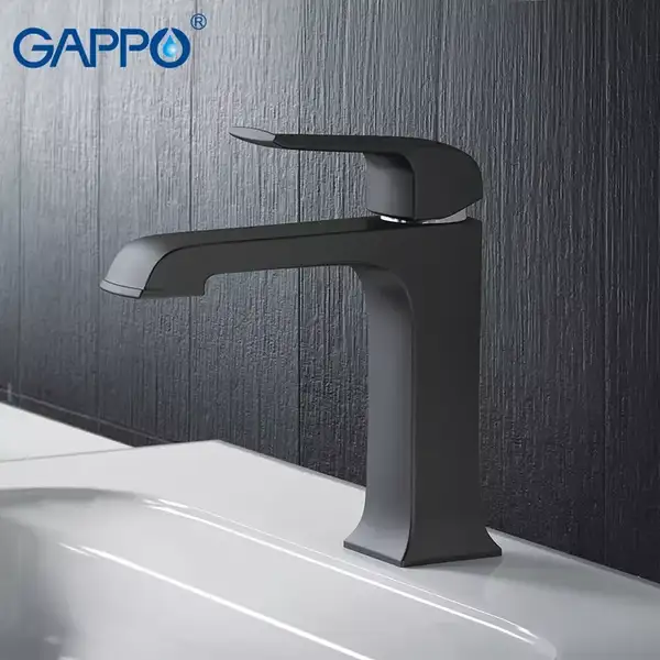 GAPPO G1050 смеситель для раковины, чёрный (G1050)
