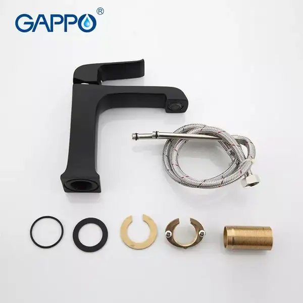 GAPPO G1050 смеситель для раковины, чёрный (G1050)