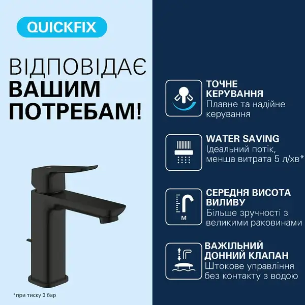 Grohe Dice смеситель для раковины, чёрный (1018322430)