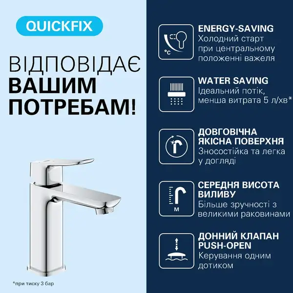 Grohe Dice смеситель для раковины, хром (1018360000)