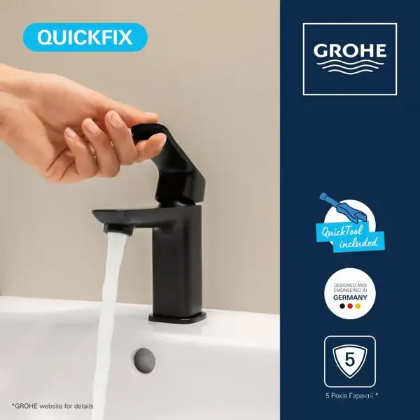 Grohe Dice змішувач раковини, чорний (1018562430)