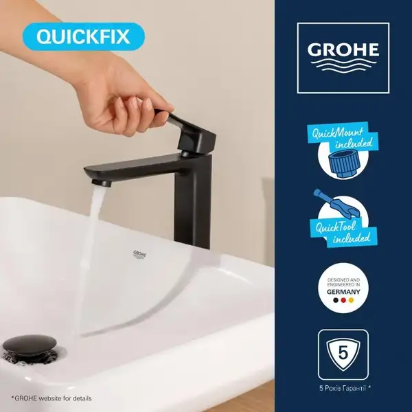 Grohe Dice смеситель раковины, чёрный (1018922430)