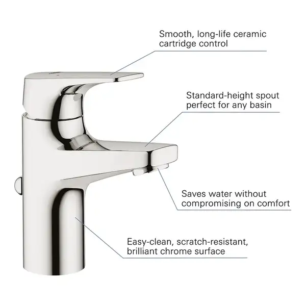 Grohe Start Flow смеситель для раковины, хром (23809000)
