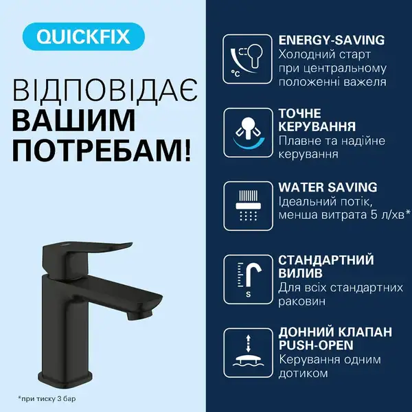 Grohe QuickFix Dice ES смеситель, чёрный (CV036204)