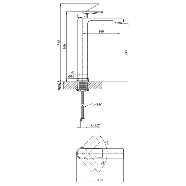 Kroner KRP Makon смеситель для раковины CV033868