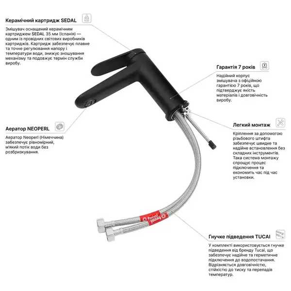 Kroner Element Смеситель, черный (CV035941)