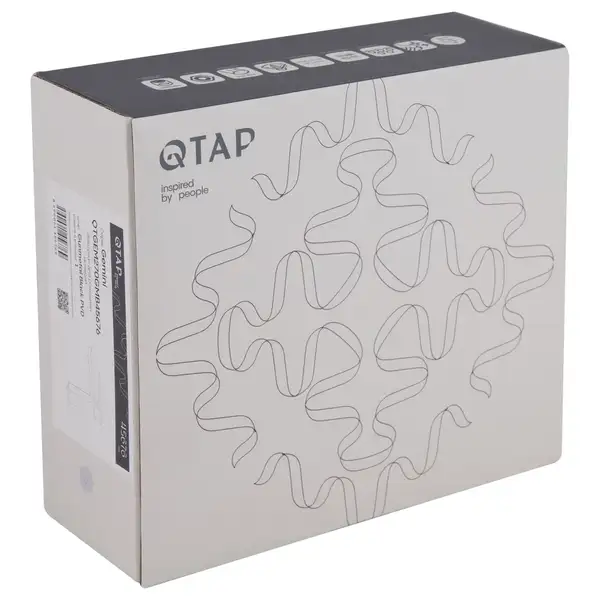 Qtap Gemini змішувач, чорний (QTGEM270GMB45676)