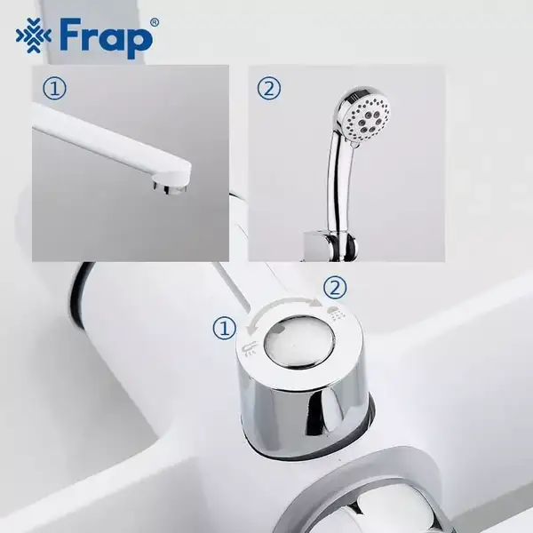 FRAP F2241 змішувач для ванни, хром (F2241)