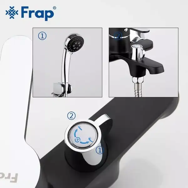 FRAP F3242 змішувач для ванни, хром (F3242)