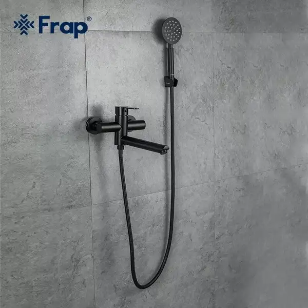FRAP F32801-6 змішувач для ванни, чорний
