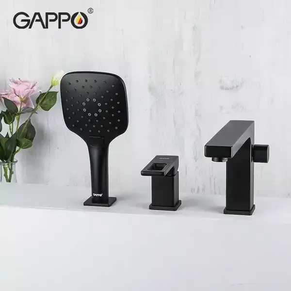 GAPPO G1117-6 змішувач для ванни, чорний (G1117-6)