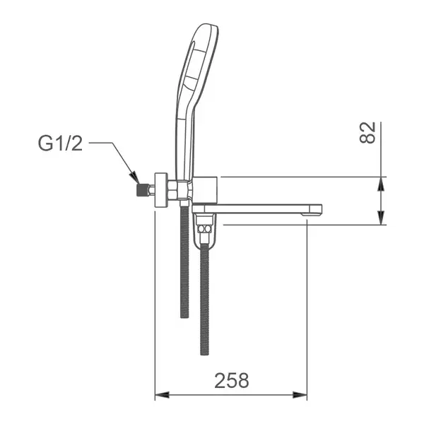 GAPPO G3210 змішувач для ванни, хром (G3210)
