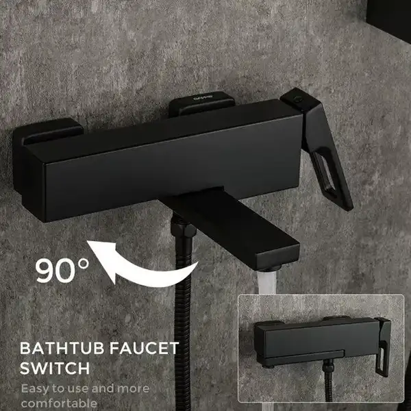 GAPPO Змішувач для ванни, чорний (G3217-6)