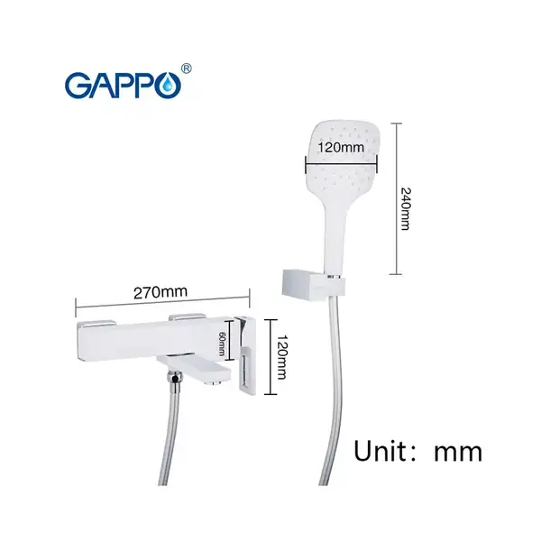 GAPPO G3217-8 змішувач для ванни, хром