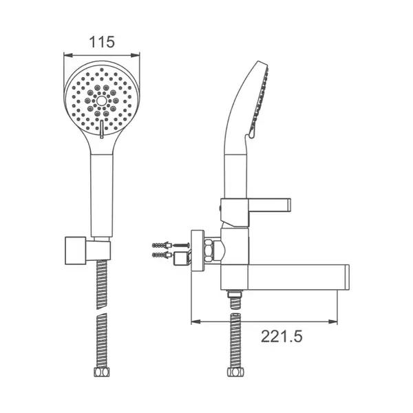 GAPPO G3281 змішувач для ванни, хром (G3281)