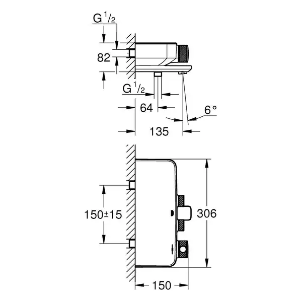 Grohe Grohtherm SmartControl термостат, чорний (102168kf00)