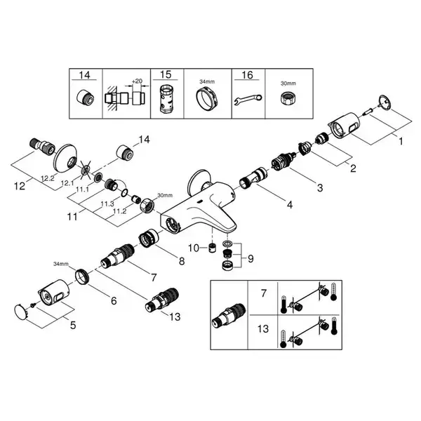 Grohe Precision Trend термостат хром (34227002)