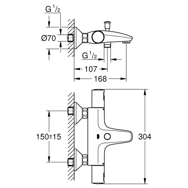 Grohe Precision Start термостат, чорний (345982430)