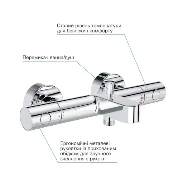 Grohe Grohtherm 800 Змішувач, хром (34772000)