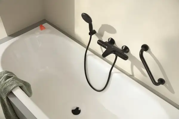 Grohe Grohtherm 1000 змішувач ванни, чорний матовий (348162433)