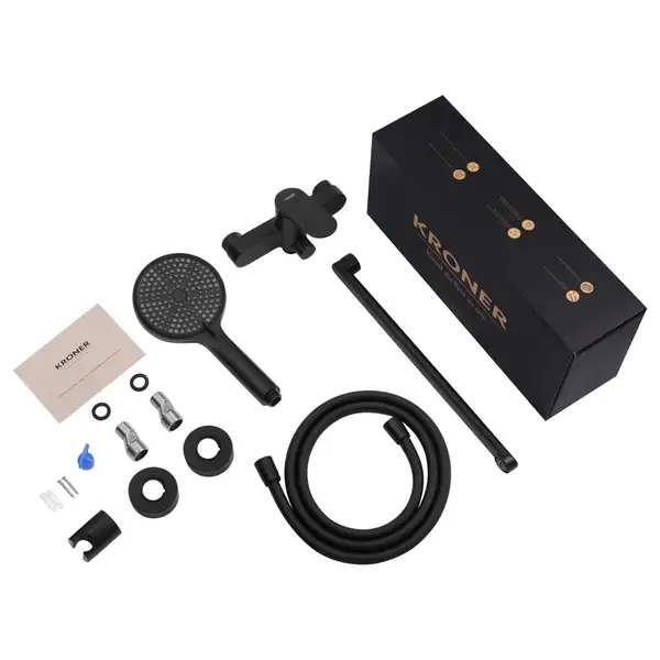 Kroner 211414-3801 змішувач ванни, чорний (CV035958)