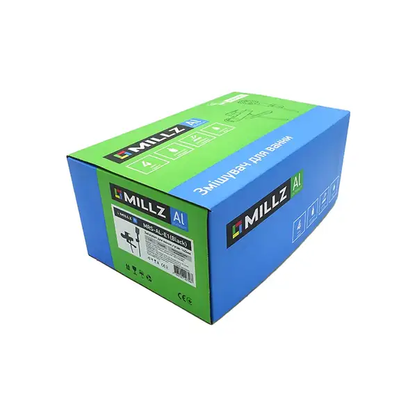 MILLZ MRS-AL-E1 змішувач для ванни, чорний (MRS-AL-E1) (MRS-AL-E1(Black))