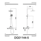 AIM Душова система, біла (DG01144-5) (DG01144-5 frosted white)