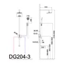 AIM DG204-3 Душова система, хром (DG204-3) (DG204-3 chrome)