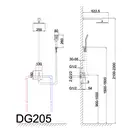 AIM DG205 Душова система, хром (DG205 chrome)