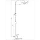 Frap F24802 душова система, нержавіюча сталь (F24802)