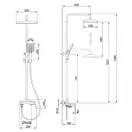 Frap F2484-3 душова система, золото (F2484-3)