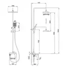 Frap F2486-9 душова система, сірий (F2486-9)